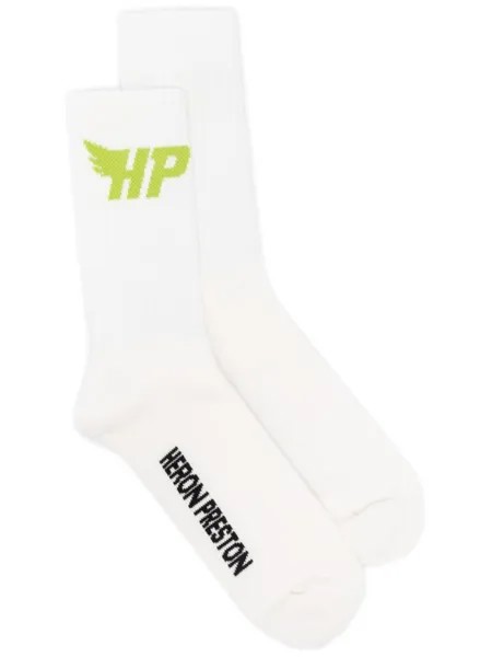 Heron Preston носки HP Fly с логотипом, белый