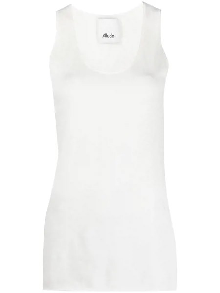 Allude топ без рукавов с U-образным вырезом