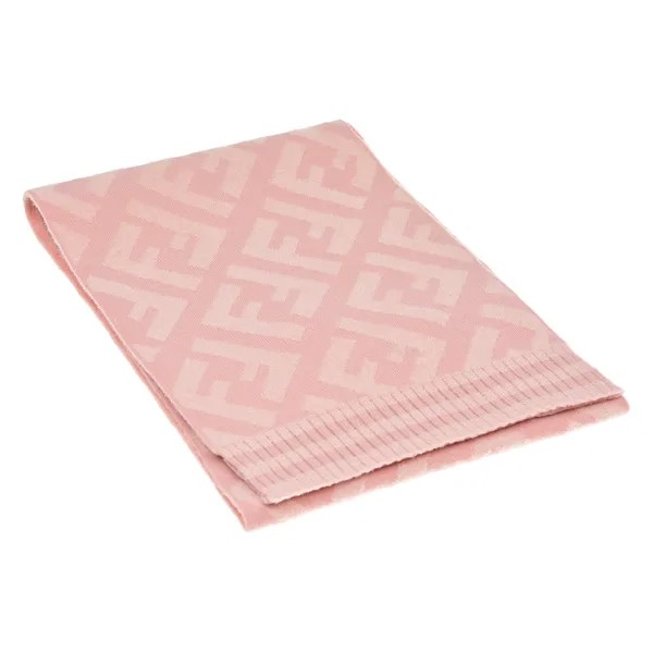 Розовый шарф с логотипом в тон Fendi детский