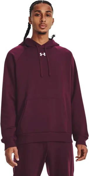 Флисовая толстовка Rival Under Armour, цвет Dark Maroon/Wham