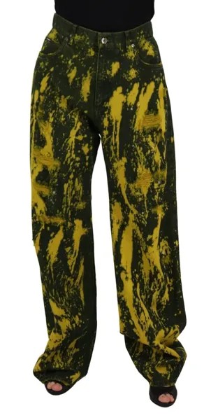 DOLCE - GABBANA Джинсы Хлопковые желтые брюки с высокой талией тай-дай IT40/US6/S 900 долларов США