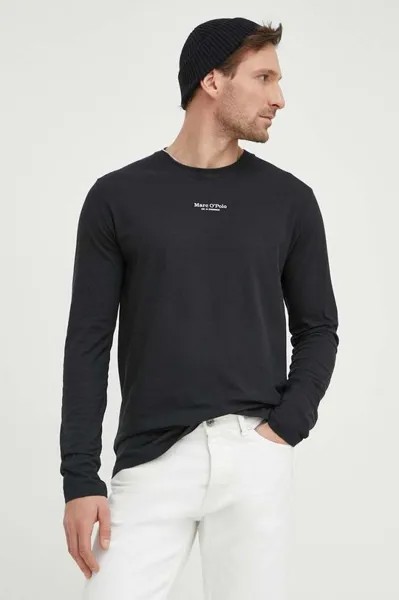 Лонгслив из хлопка Marc O'Polo, черный