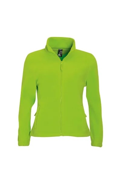 Флисовая куртка North с молнией во всю длину SOL'S, зеленый