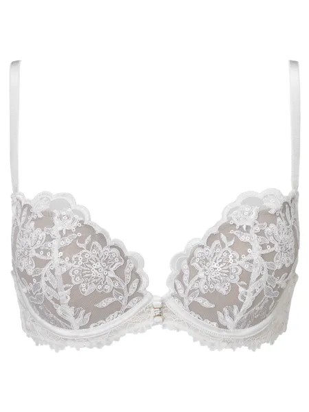 Белые мягкие брюки с глубоким вырезом The Icon Fuller Bust DD+ Ann Summers, белый