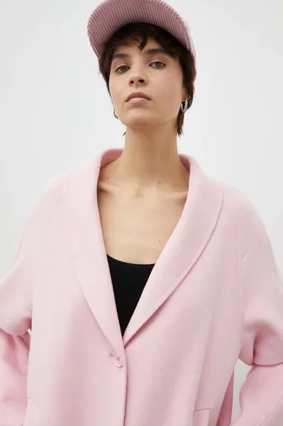 Американское винтажное шерстяное пальто American Vintage, розовый