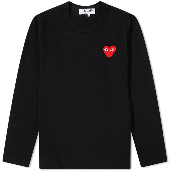 Женская футболка с логотипом Comme des Garcons Play с длинными рукавами