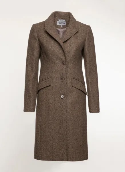 Пальто женское idekka 45535 коричневое 44 RU