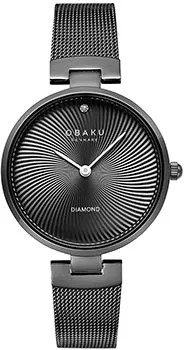 Fashion наручные  женские часы Obaku V256LXBBMB. Коллекция Diamond