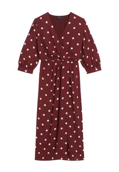 Летнее платье French Brand Fashion Elegant Modern Rayan Caroll, бордовое
