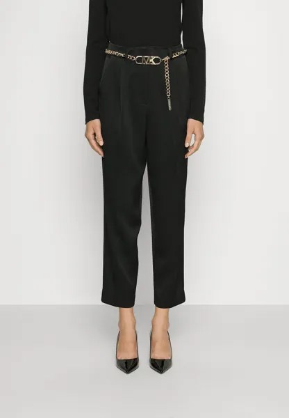 Брюки HIGHT WAIST BELT PANT MICHAEL Michael Kors, цвет black