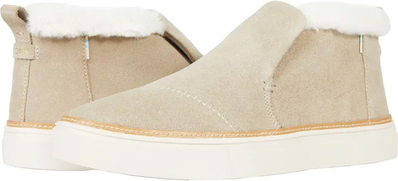 Кроссовки Paxton Water-Resistant Slip-Ons TOMS, цвет Cobblestone Suede/Faux Fur