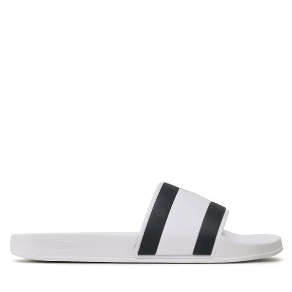 Шлепанцы Tommy Hilfiger Rubber Th Flag Pool FM0FM04236 White YBR, белый