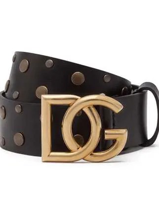 Dolce & Gabbana ремень с заклепками и пряжкой-логотипом