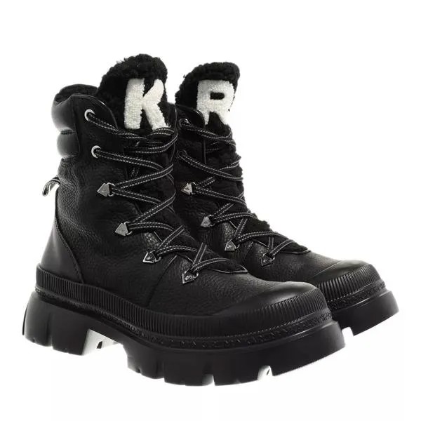 Сапоги trekka max hi hiker lace boot black textured Karl Lagerfeld, черный