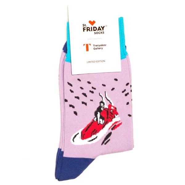 Носки унисекс St. Friday Socks St_Friday_x_Tretyak_Pokh_Evropi розовые 38-41 RU