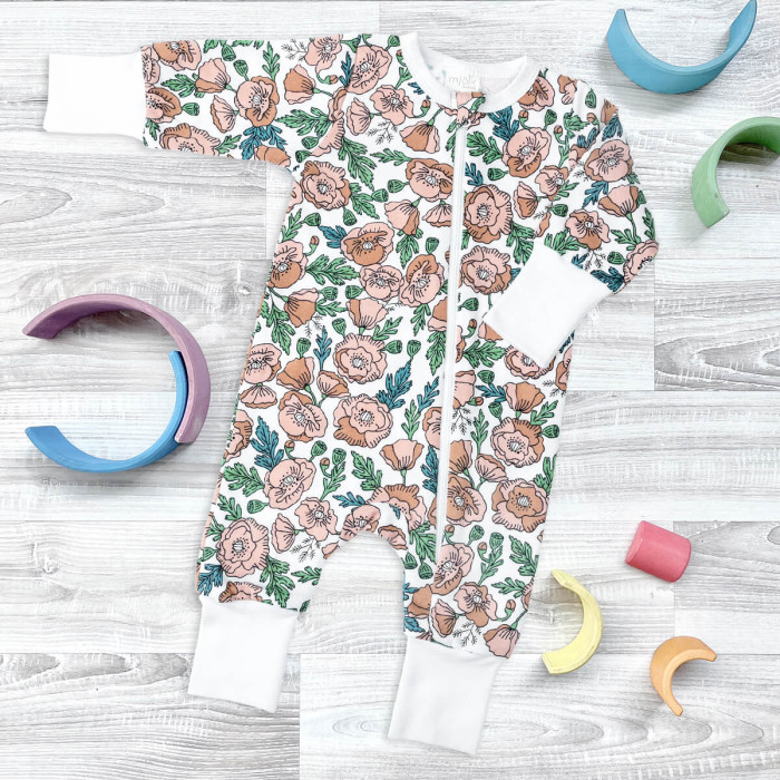 Mjolk Утеплённый комбинезон с открытой ножкой Sleep and Play Маки