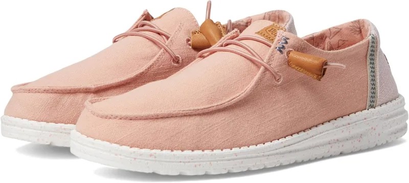 Кроссовки Hey Dude Wendy Washed Canvas Slip-On Casual Shoes, цвет Rose Cloud