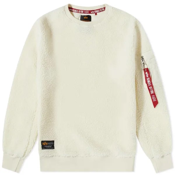 Толстовка Alpha Industries Teddy Fleece Crew Sweat
