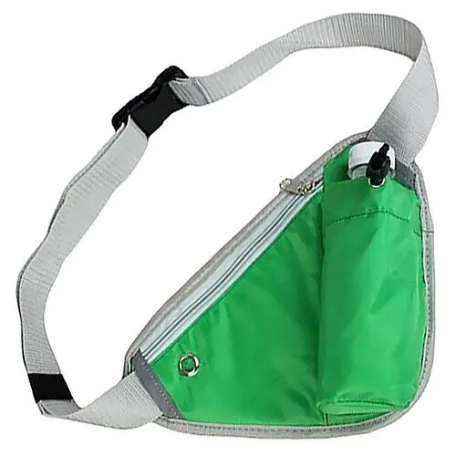 Сумка спортивная треугольная на пояс Sports Belt Bag 28х21х21см (Зелёная)