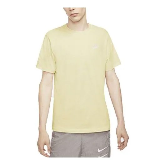 Футболка Men's Nike Small Round Neck Short Sleeve Yellow T-Shirt, желтый