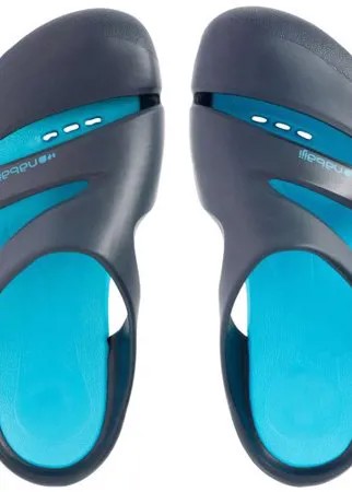 Шлепанцы для бассейна мужские сине-бирюзовые CLOG 500, размер: 38/39, цвет: Синий Графит/Сине-Бирюзовый NABAIJI Х Декатлон