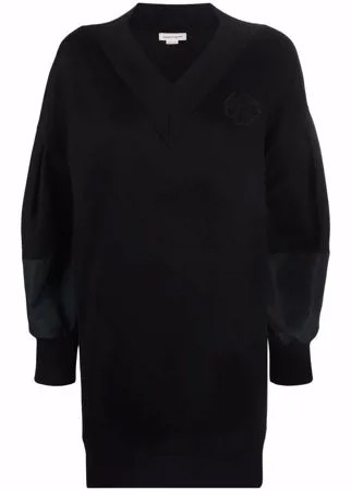 Alexander McQueen платье-свитер с V-образным вырезом