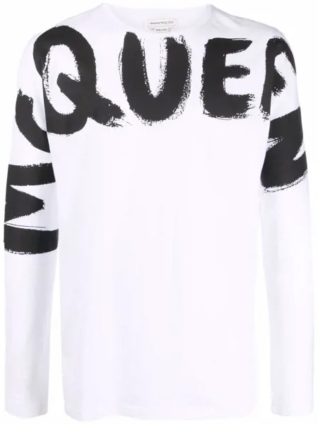 Alexander McQueen топ с длинными рукавами и логотипом