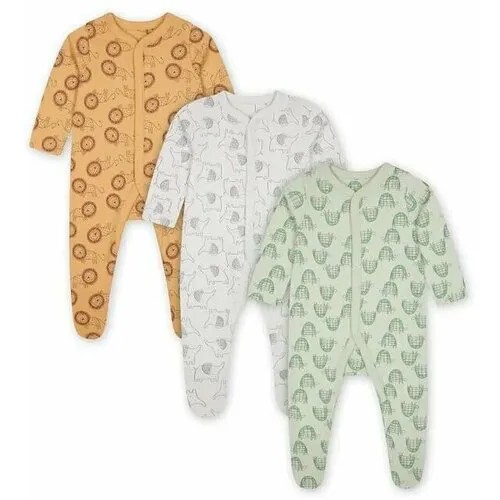 Комбинезон mothercare, комплект из 3 шт., размер 80, мультиколор
