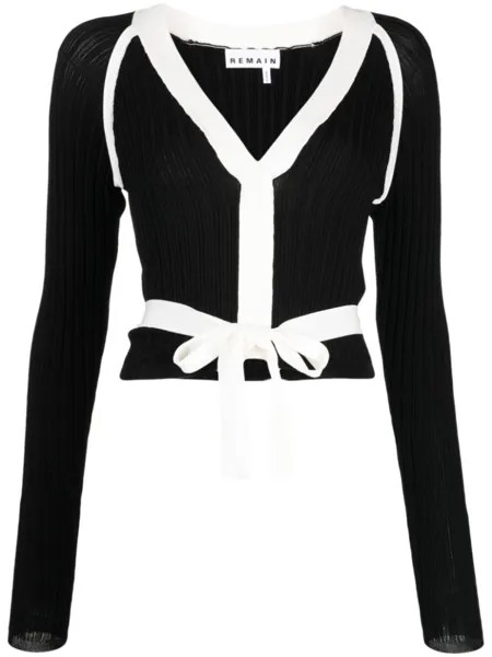 REMAIN two-tone ribbed jumper, черный