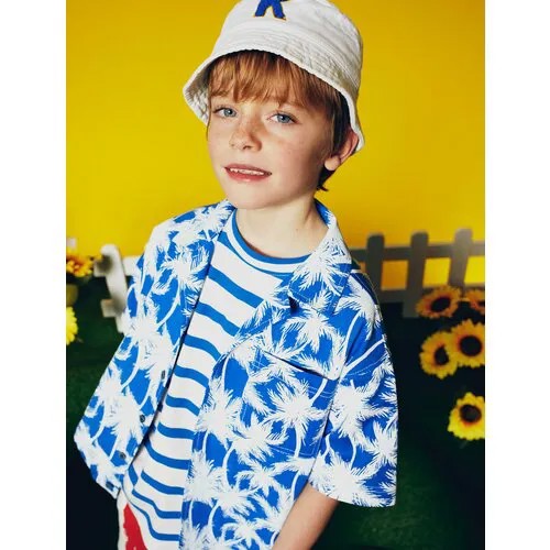Рубашка KOTON, размер 7-8 лет, синий