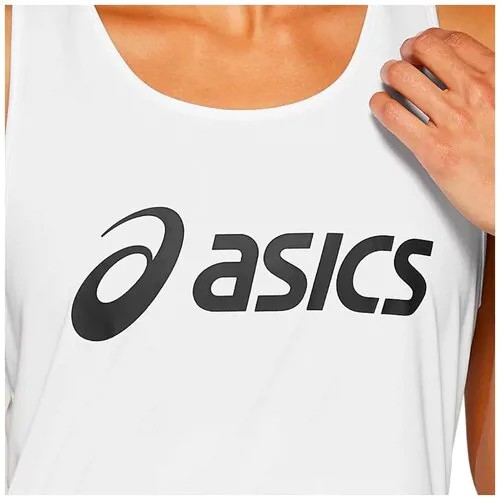 Майка  для фитнеса ASICS, силуэт свободный, размер L, белый