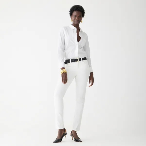 10-Дюймовые винтажные узкие прямые джинсы белого цвета J.Crew, белый