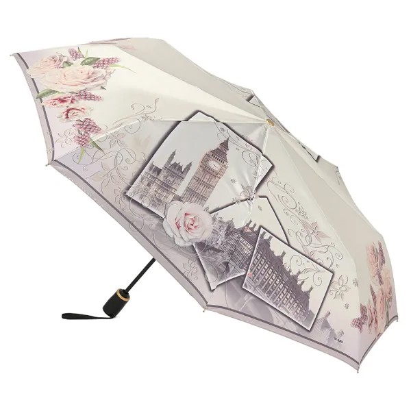 Зонт складной женский автоматический Три Слона 3873-P айвори