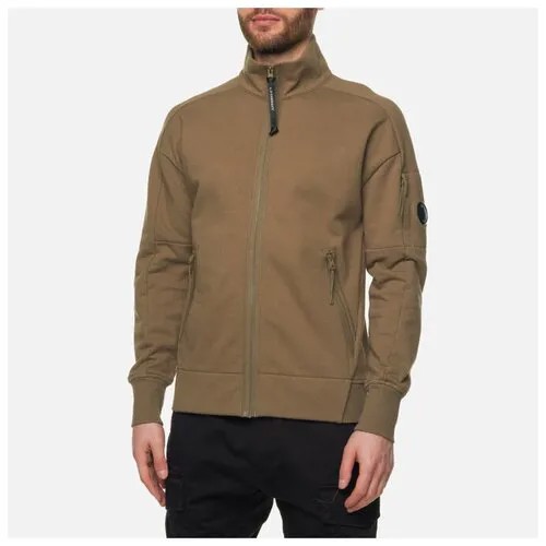 Мужская толстовка C.P. Company Full Zipped Diagonal Raised Fleece серый, Размер L