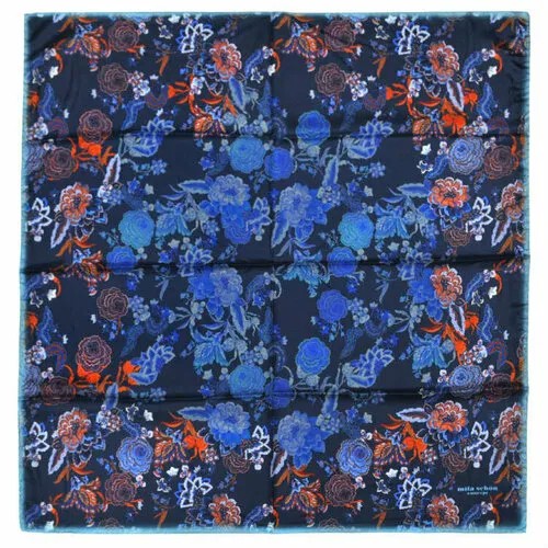 Платок Mila Schon,90х90 см, синий