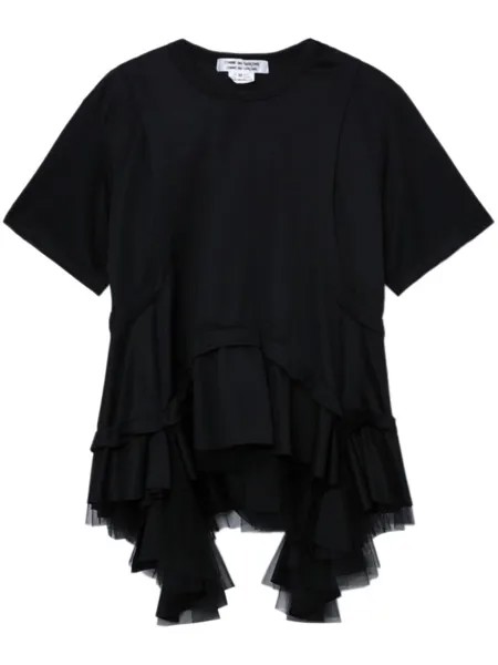 Comme Des Garçons Comme Des Garçons футболка асимметричного кроя с оборками, черный