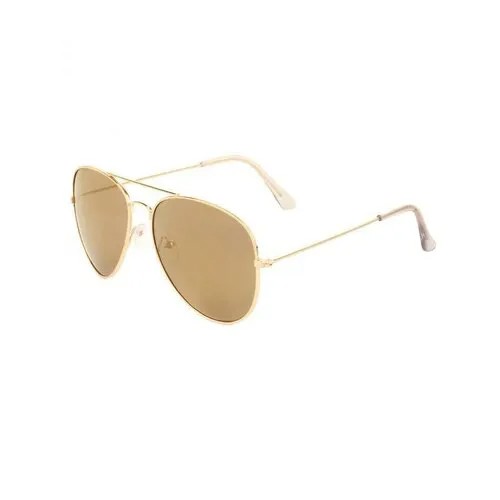 Солнцезащитные очки Loris, авиаторы, оправа: металл, золотой