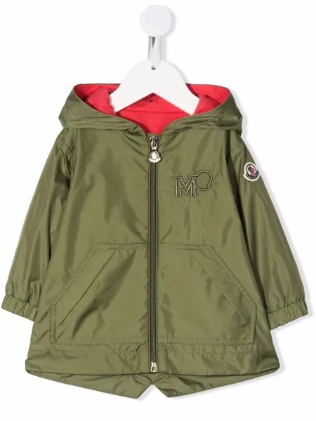 Moncler Enfant пальто на молнии с капюшоном