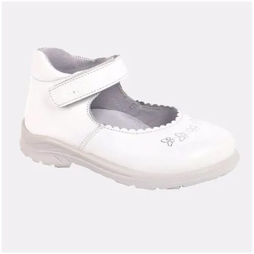 0227 р.23 белые Туфли для девочек из натуральной кожи 