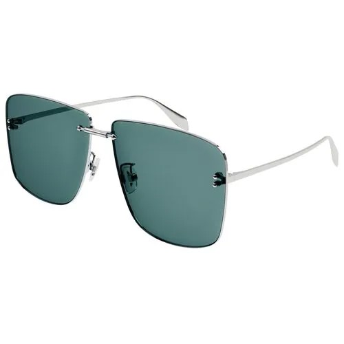 Солнцезащитные очки Alexander McQueen, серебряный, серый