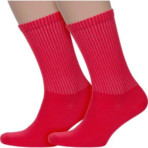 Носки PARA socks, 2 пары, размер 27-29, красный