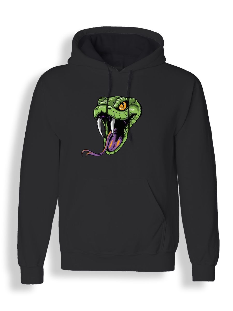 Худи унисекс СувенирShop Змея/Snake/Гадюка/Кобра 1 черное 3XL