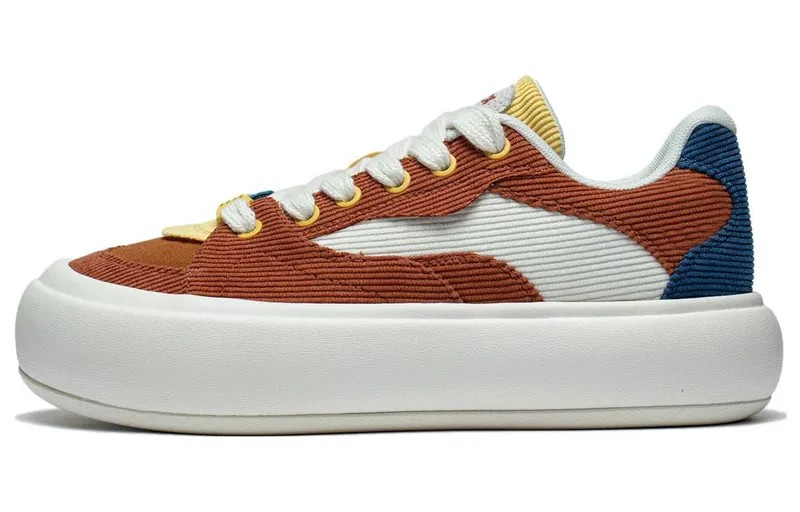 Кроссовки LiNing Puff Platform Lifestyle Shoes Women's Low-top Brown/blue/yellow, желтый