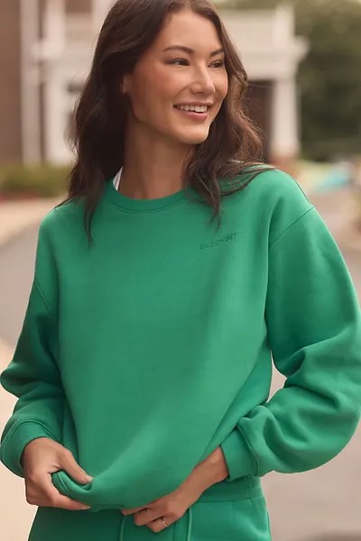 Пуловер Sweaty Betty Powerhouse с круглым вырезом, зеленый