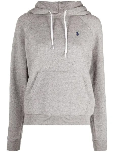 Polo Ralph Lauren худи с вышивкой, серый