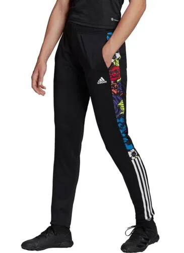 Женские спортивные брюки adidas Tiro Flower Soccer, черный/разноцветный