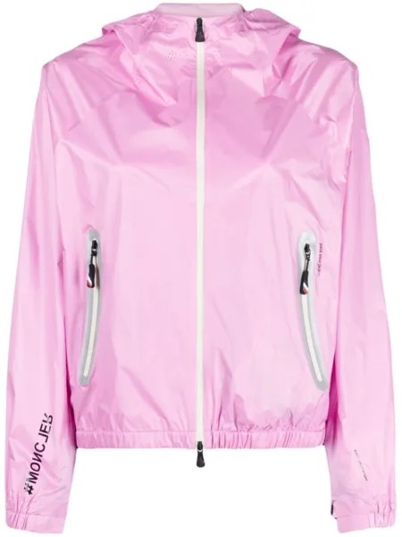 Moncler Grenoble ветровка Crozat с капюшоном, розовый