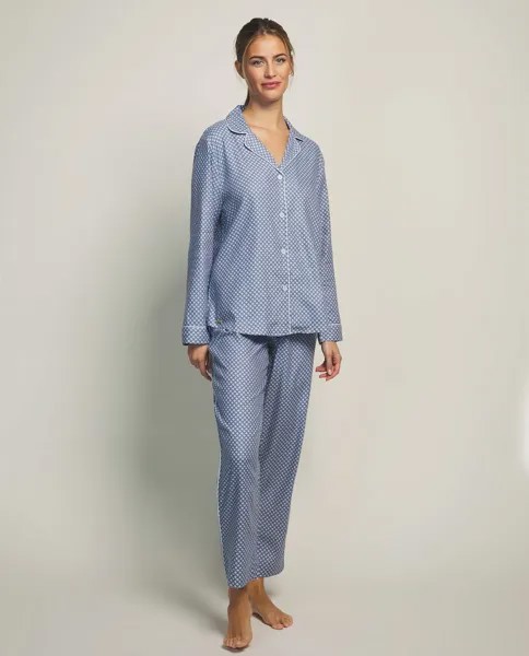 Женская флисовая пижама на пуговицах Selmark, светло-синий