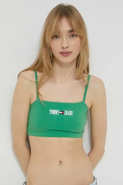 Топ Tommy Jeans, зеленый