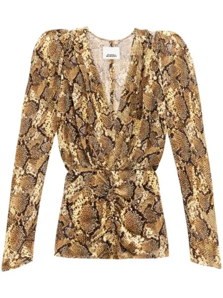 ISABEL MARANT блузка Marlin, коричневый